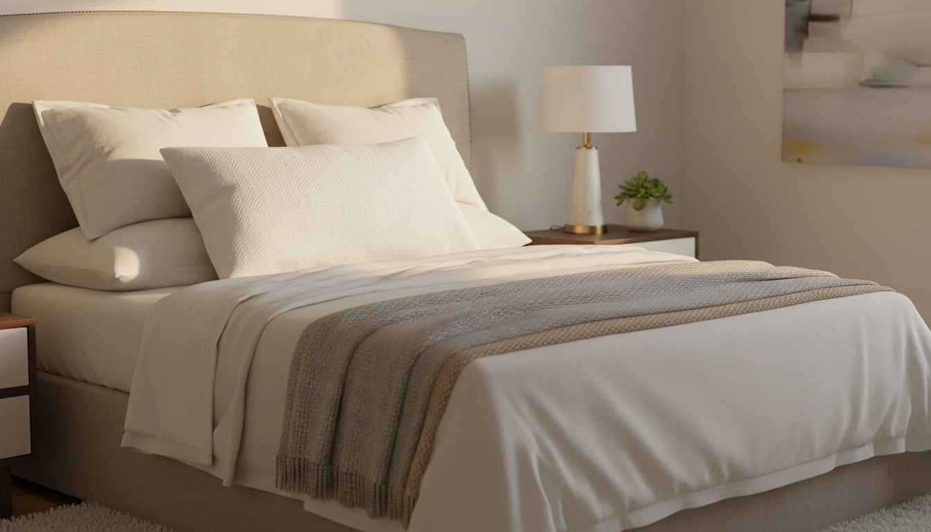 white headboard pillow