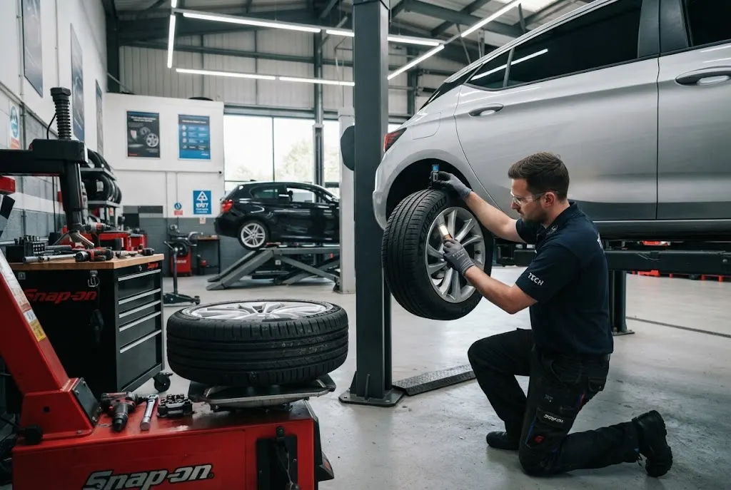 tyre services for UK drivers including professional tyre inspection and fitting